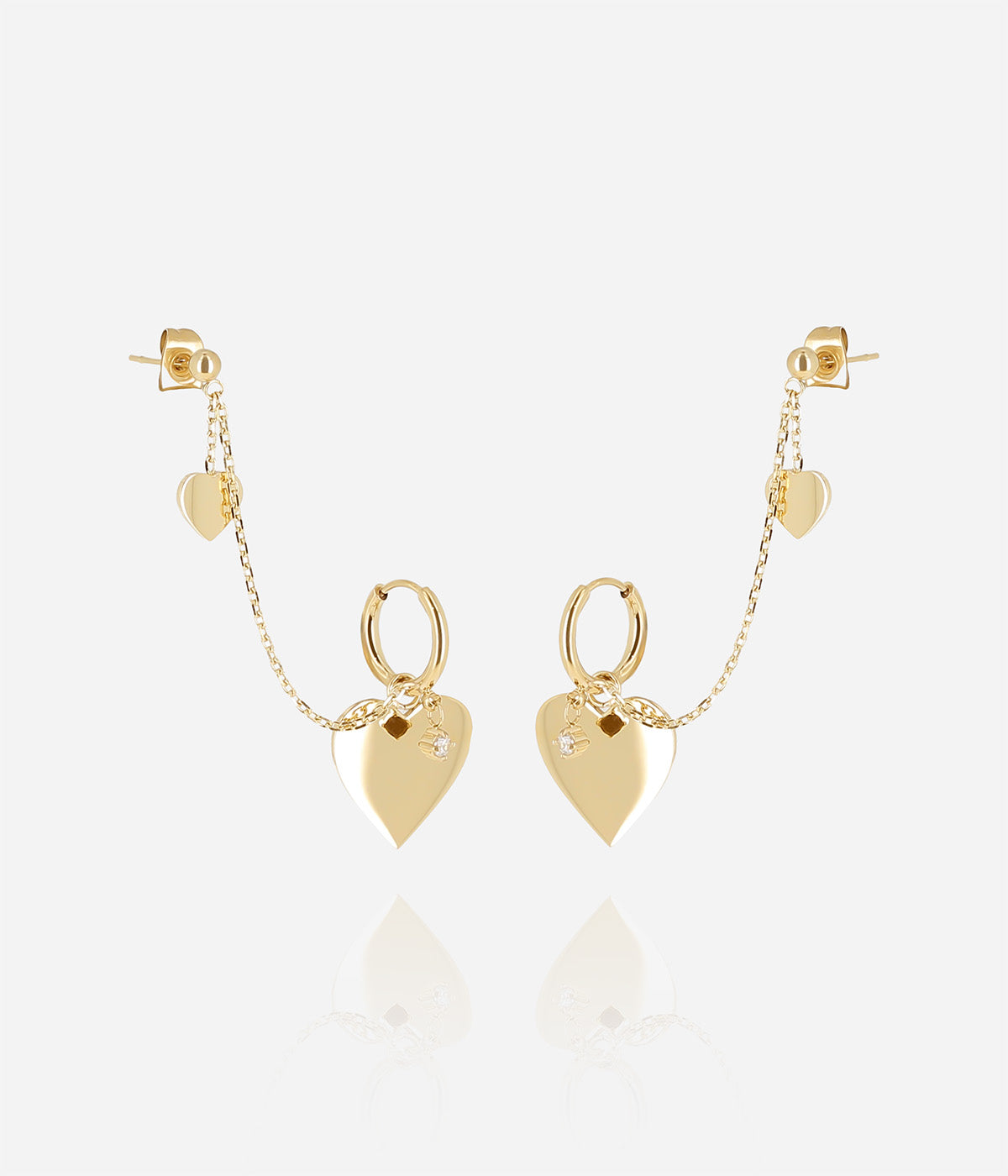 Boucles d'oreilles Chaka (Acier doré)