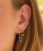 Boucles d'oreilles Ageha (Acier doré)