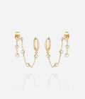 Boucles d'oreilles Ageha (Acier doré)