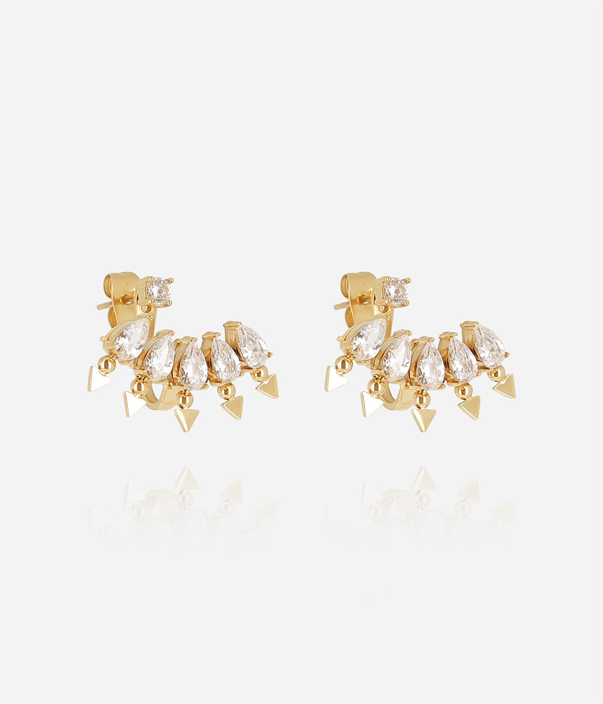 Boucles d'oreilles Stoneto (Acier doré)