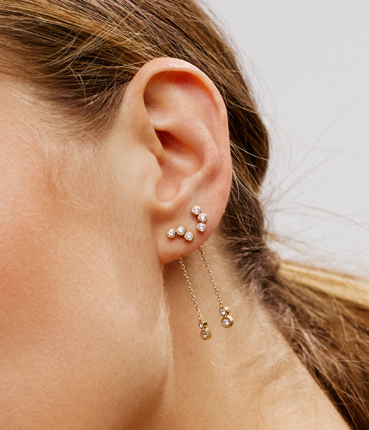 Boucles d'oreilles Giarre (Acier doré)