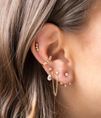 Piercing Cardiff (Acier doré)