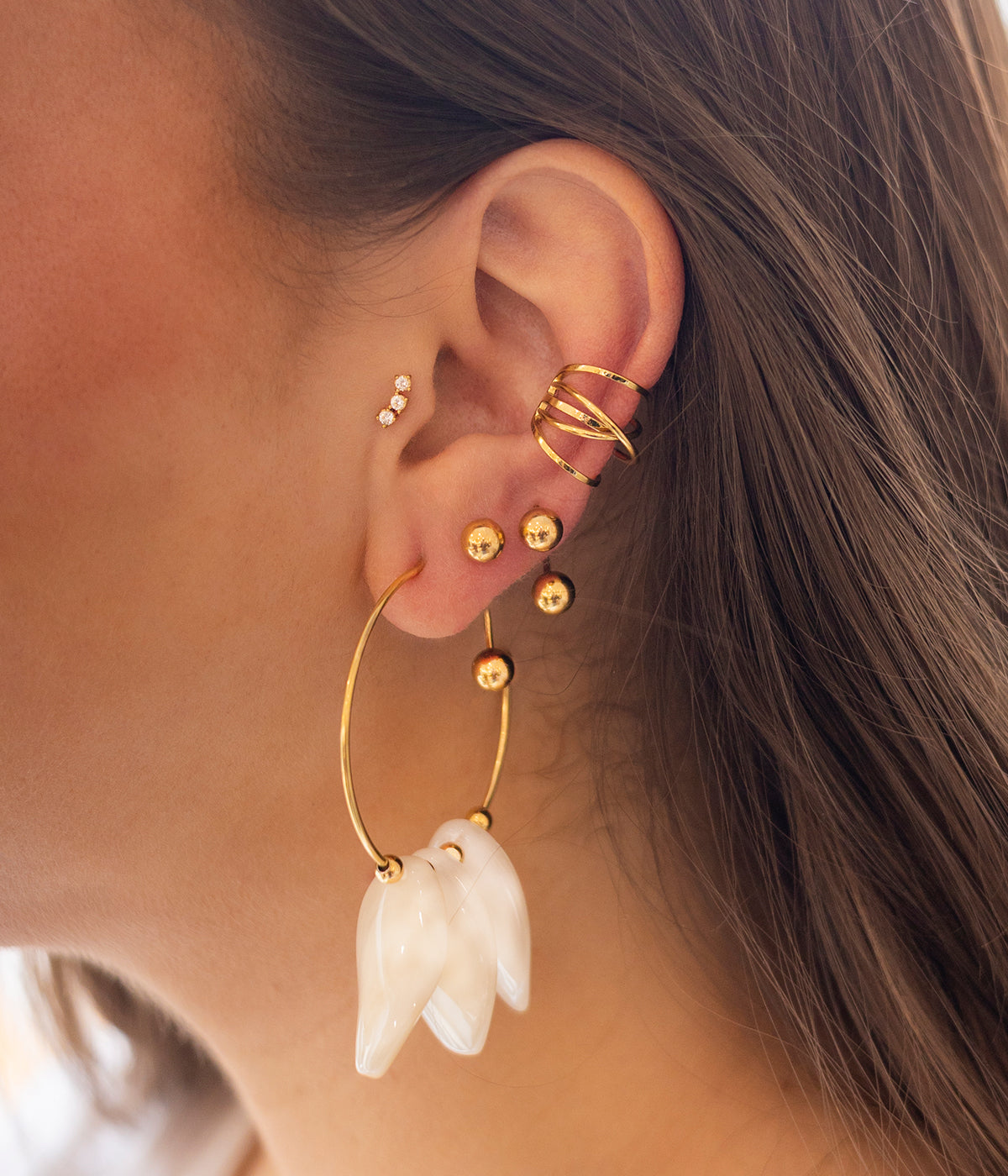 Earcuff Jimena (Acier doré)
