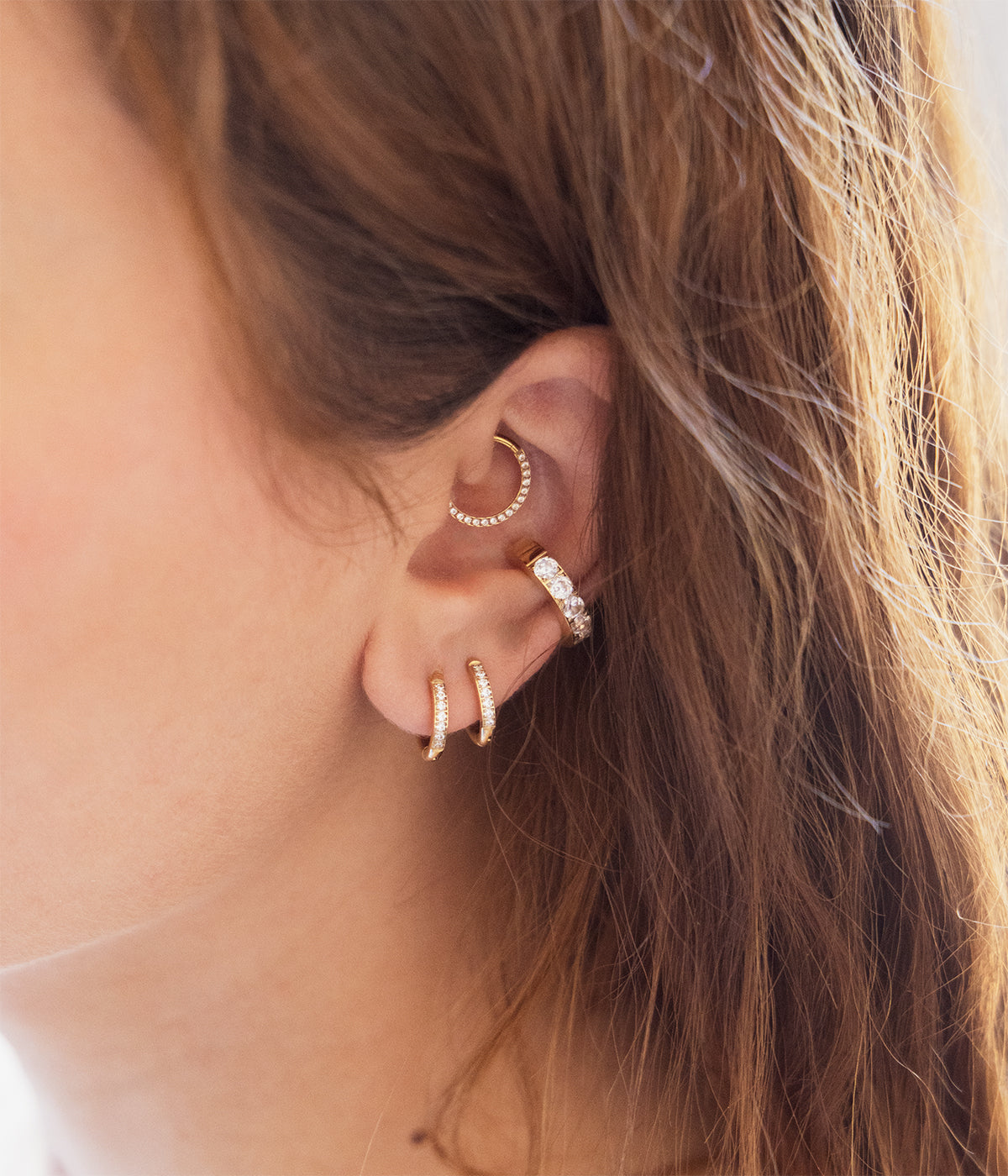 Earcuff Carolina (Acier doré)