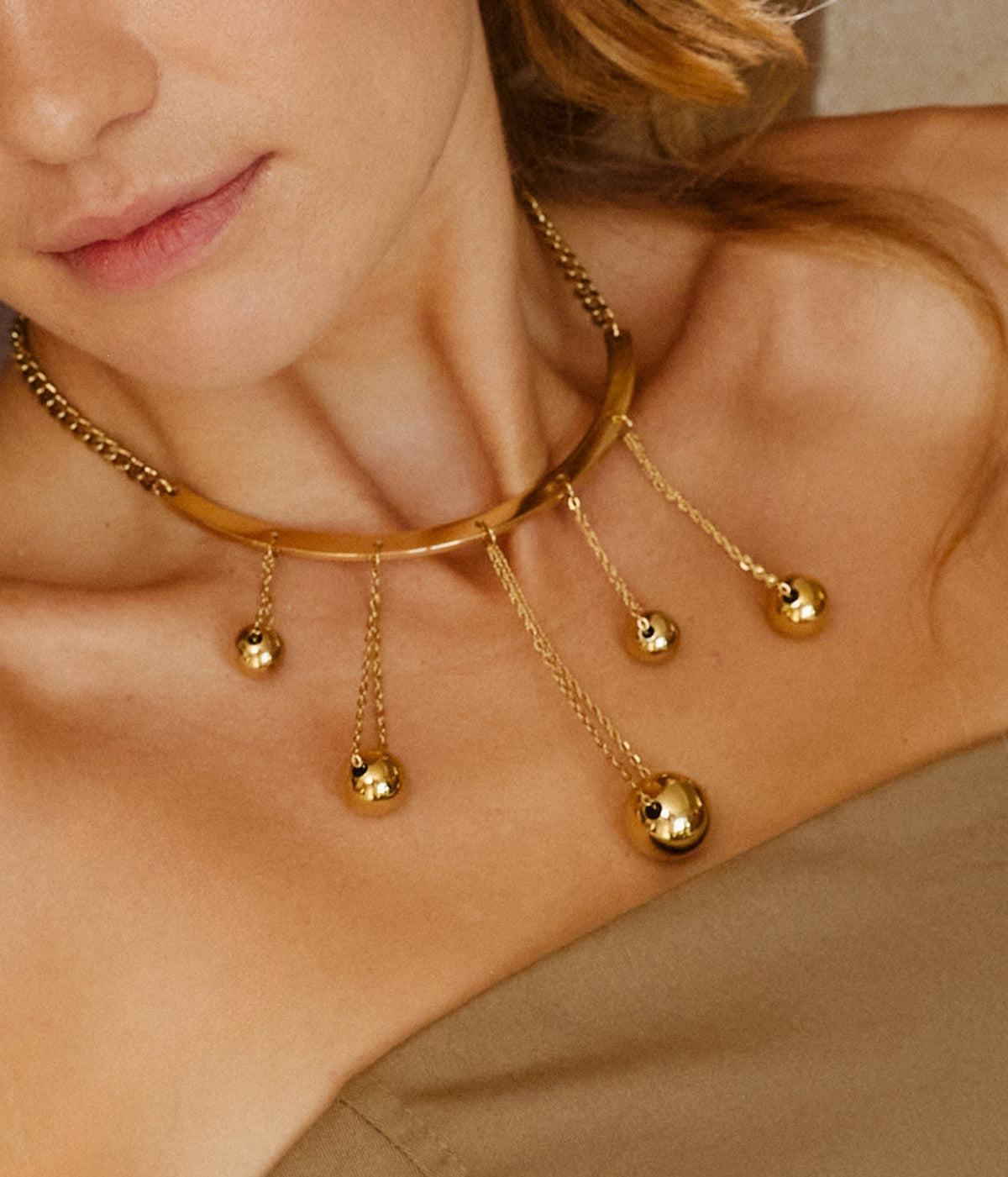 Collier Aversa (Acier doré)
