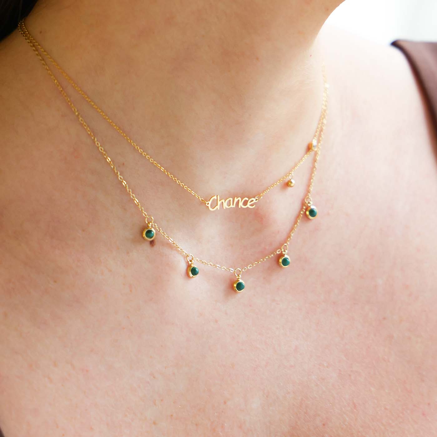 Collier Suerte (Acier doré)