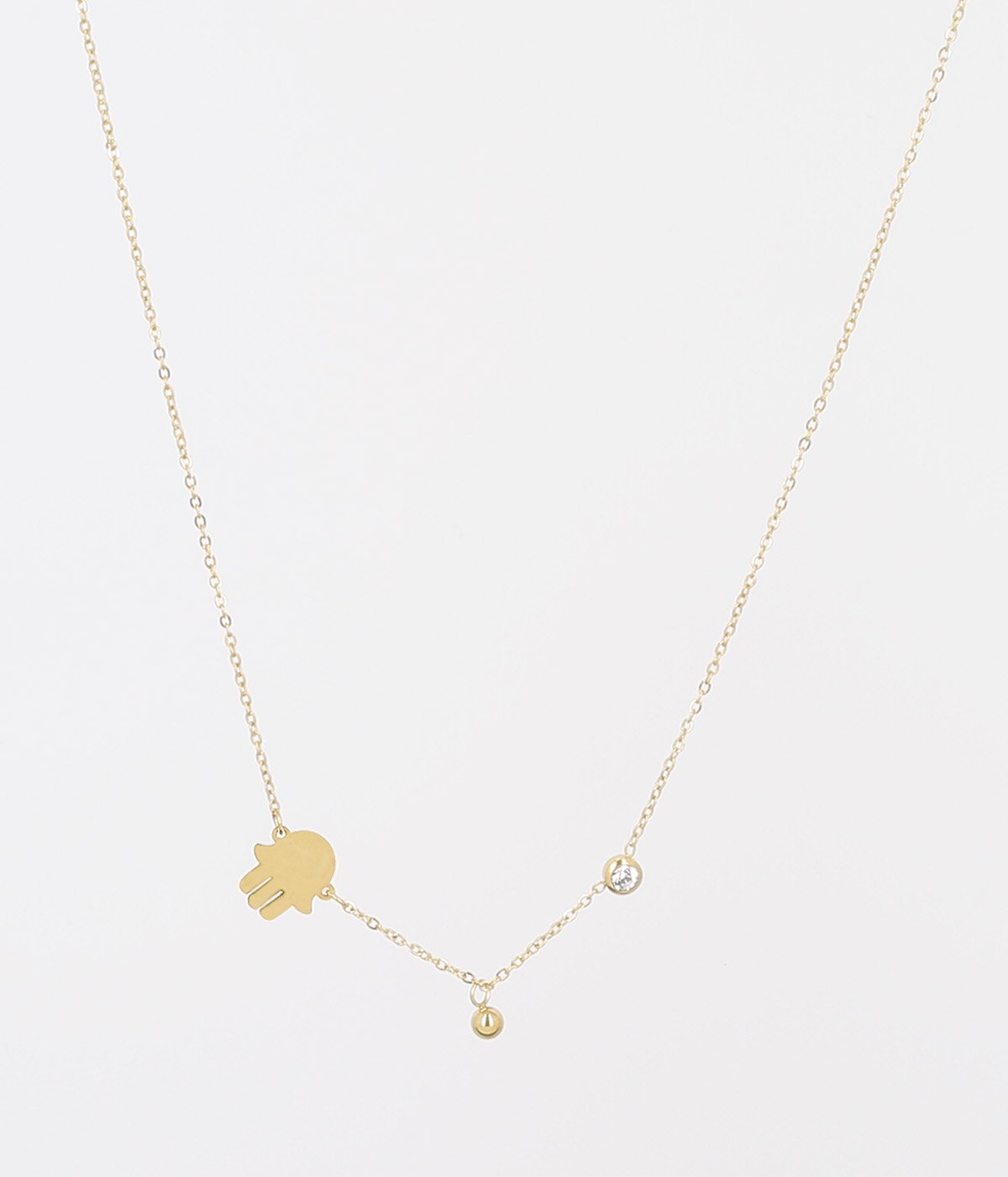 Collier Khamsa (Acier doré)