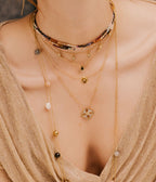 Collier Pâquerette (Acier doré)