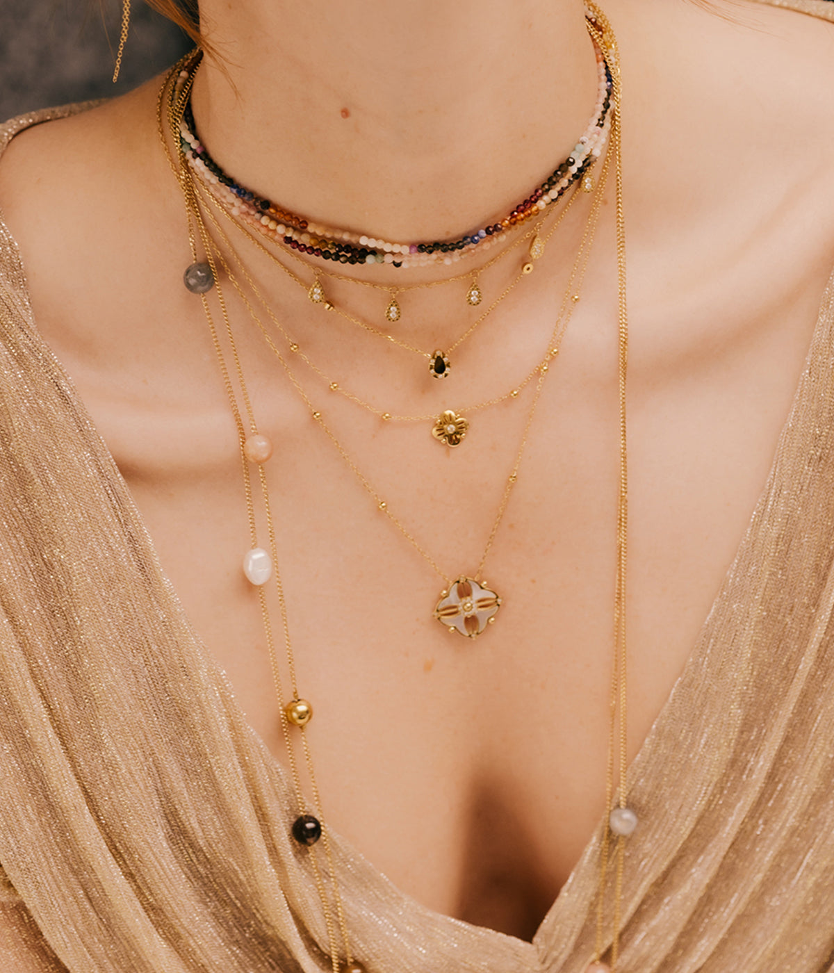 Collier Gloire (Acier doré)