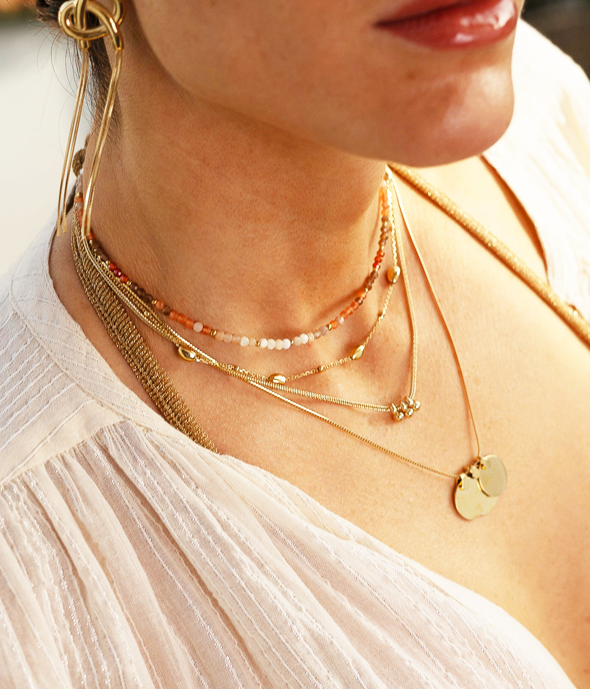 Collier Oliva (Acier doré)
