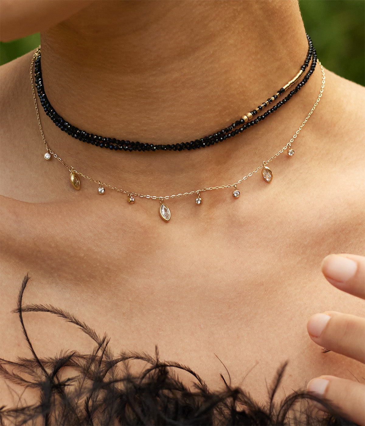 Collier Azelie (Acier doré)