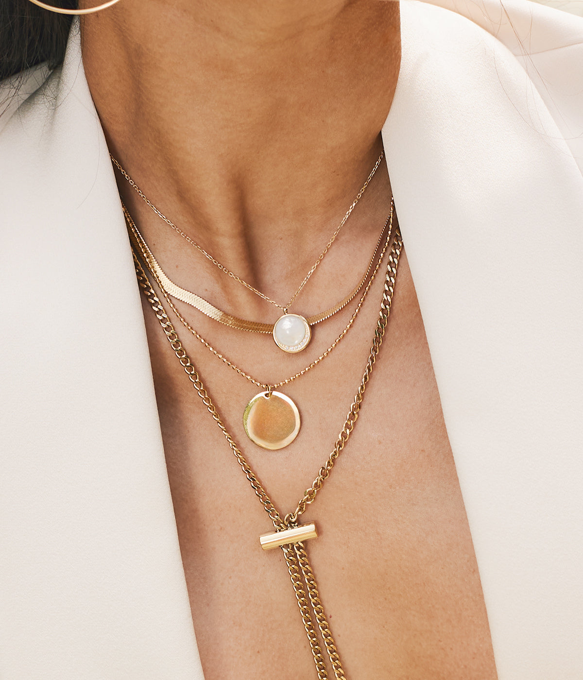 Collier Zéphira (Acier doré)