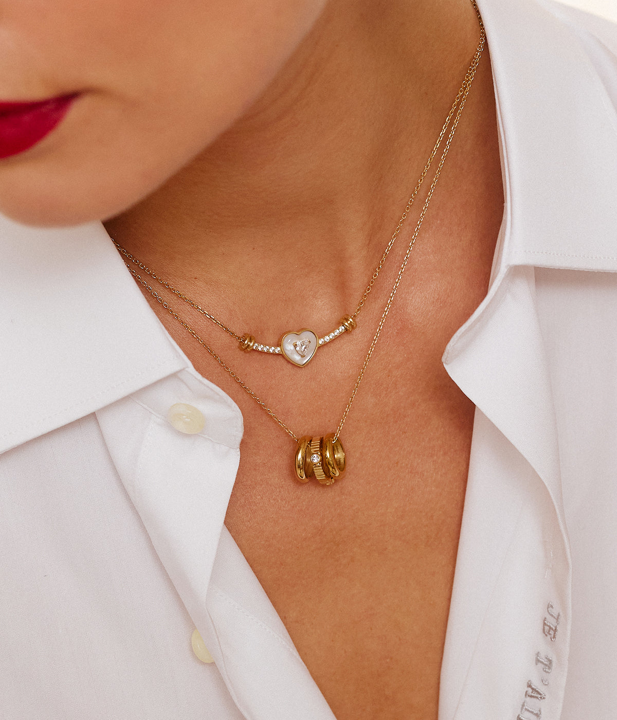 Collier Slalom (Acier doré)