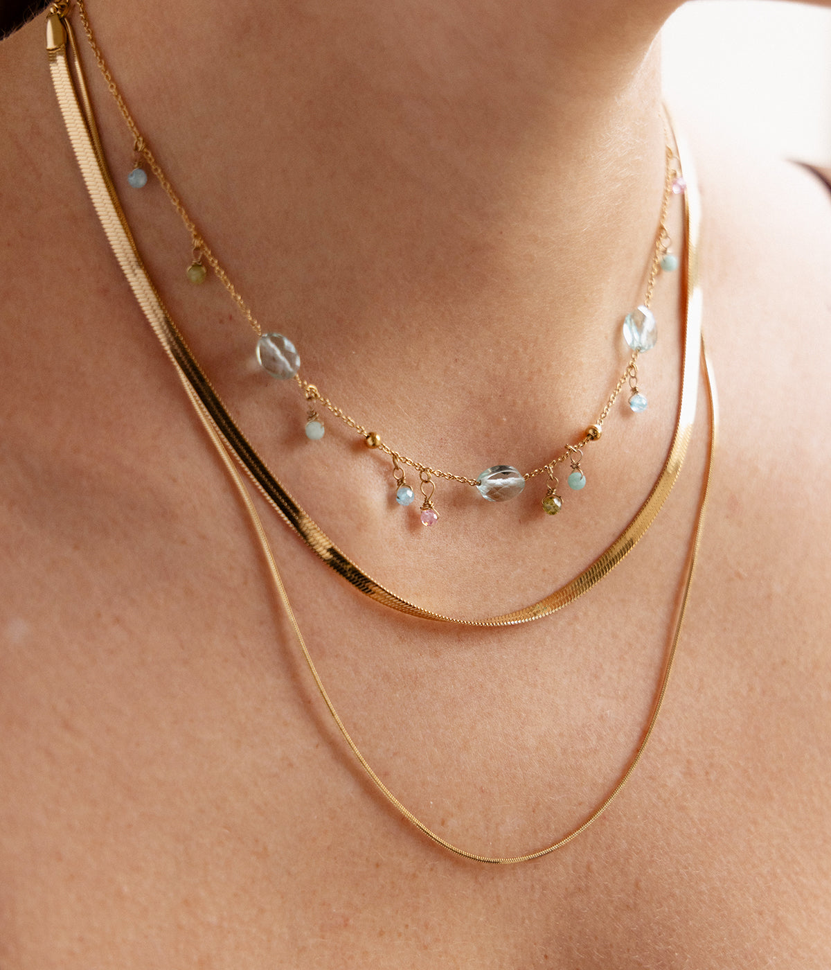 Collier Barega (Acier doré)
