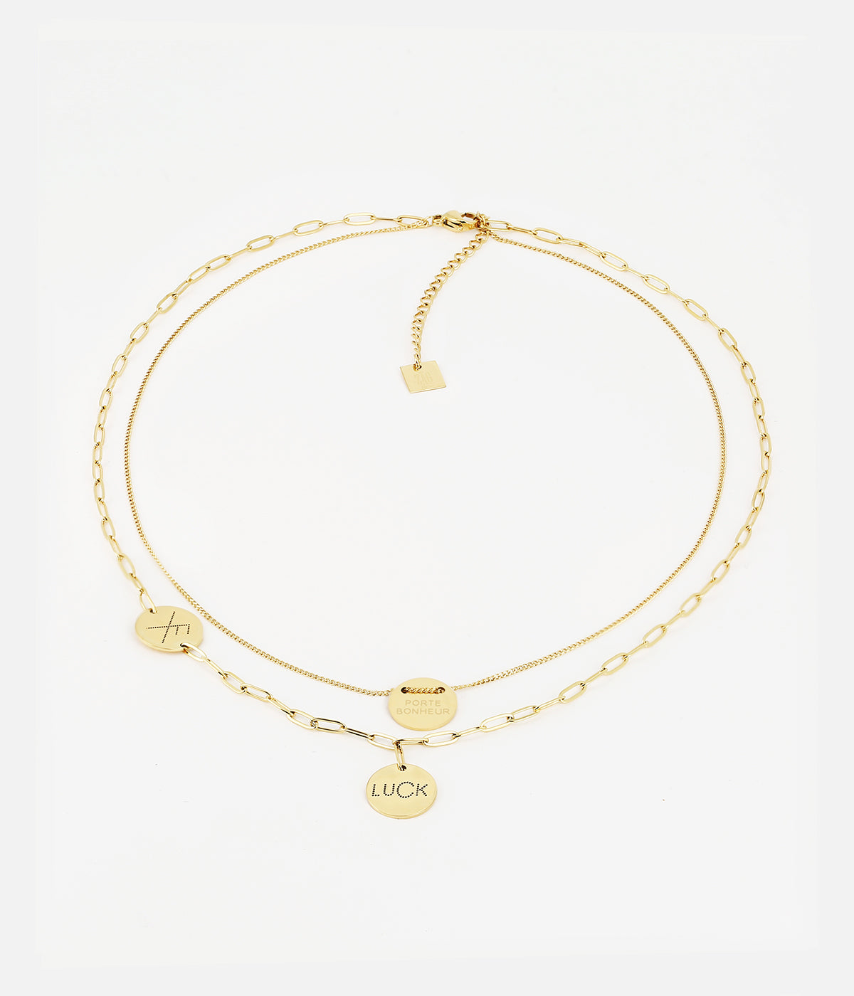 Collier multi Charm Luck (Acier doré)