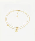 Collier Multi Charm Love (Acier doré)