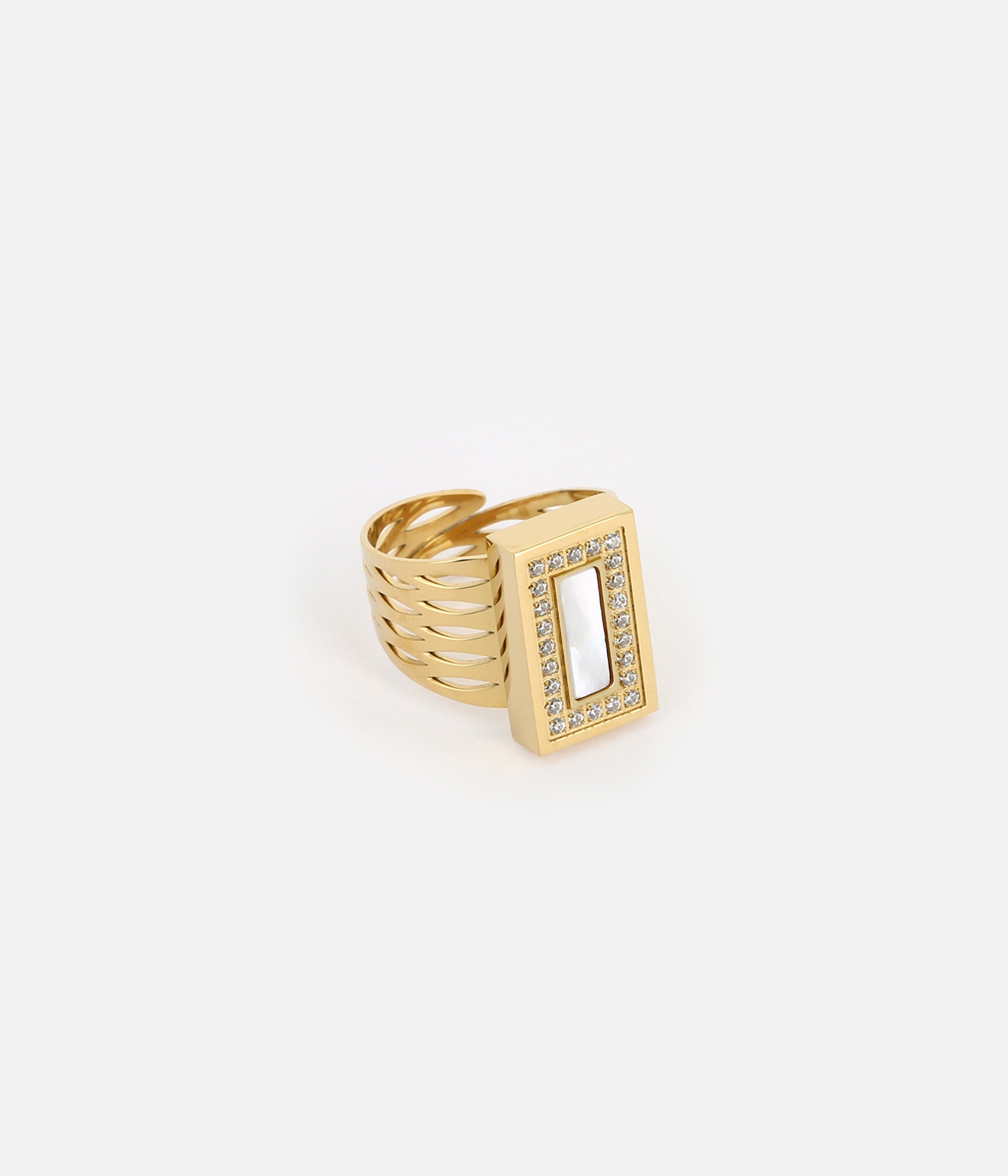 Bague Carli (Acier doré)