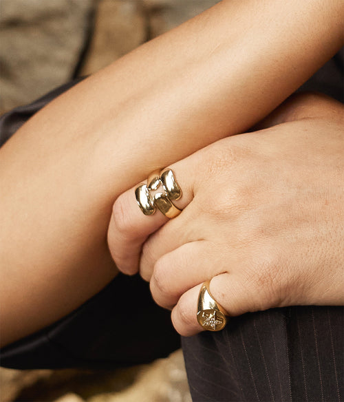 Bague Heleas (Acier doré)