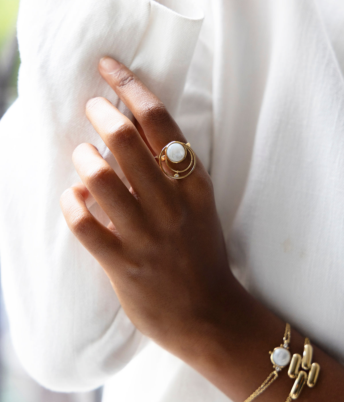 Bague Maïane (Acier doré)