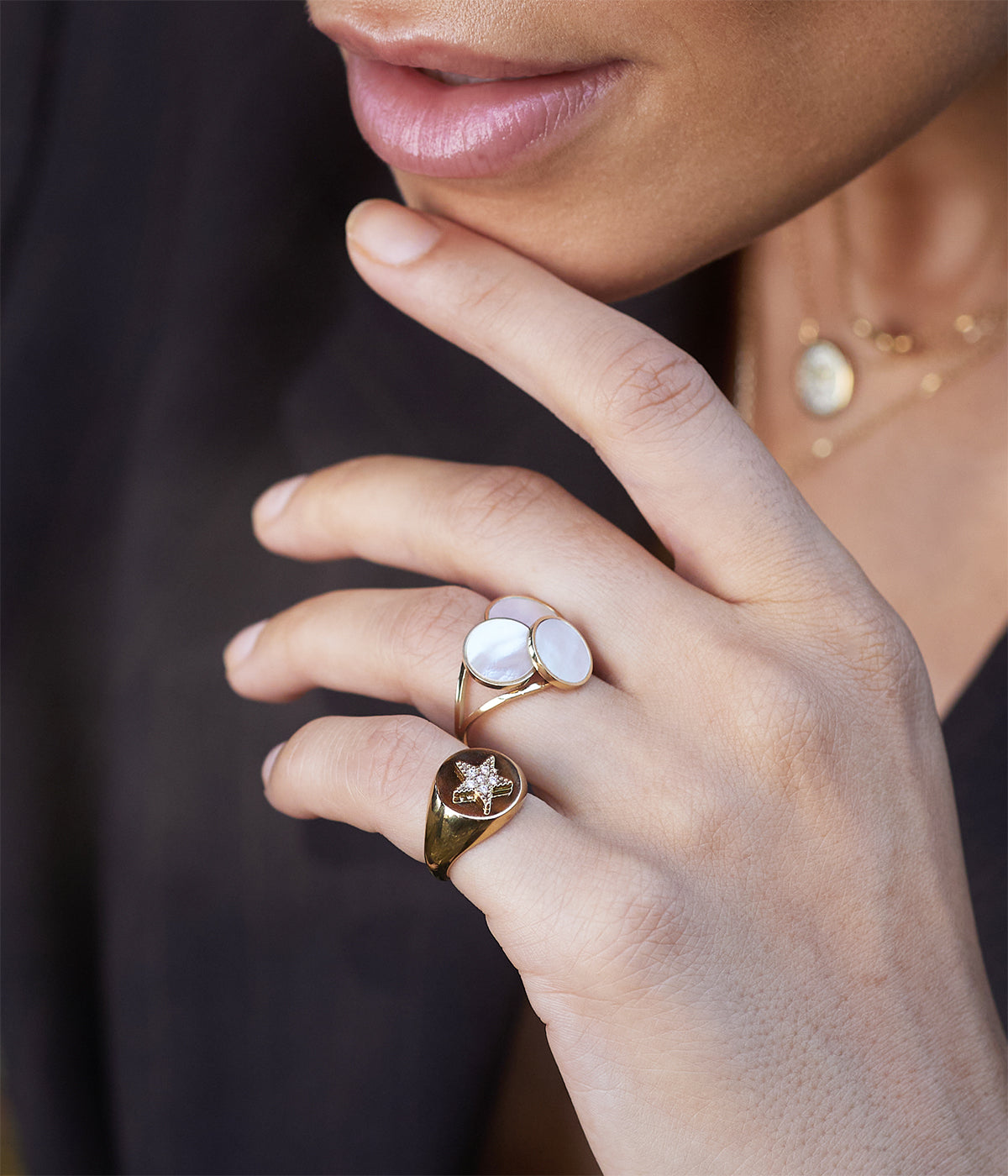 Bague Anouk (Acier doré)