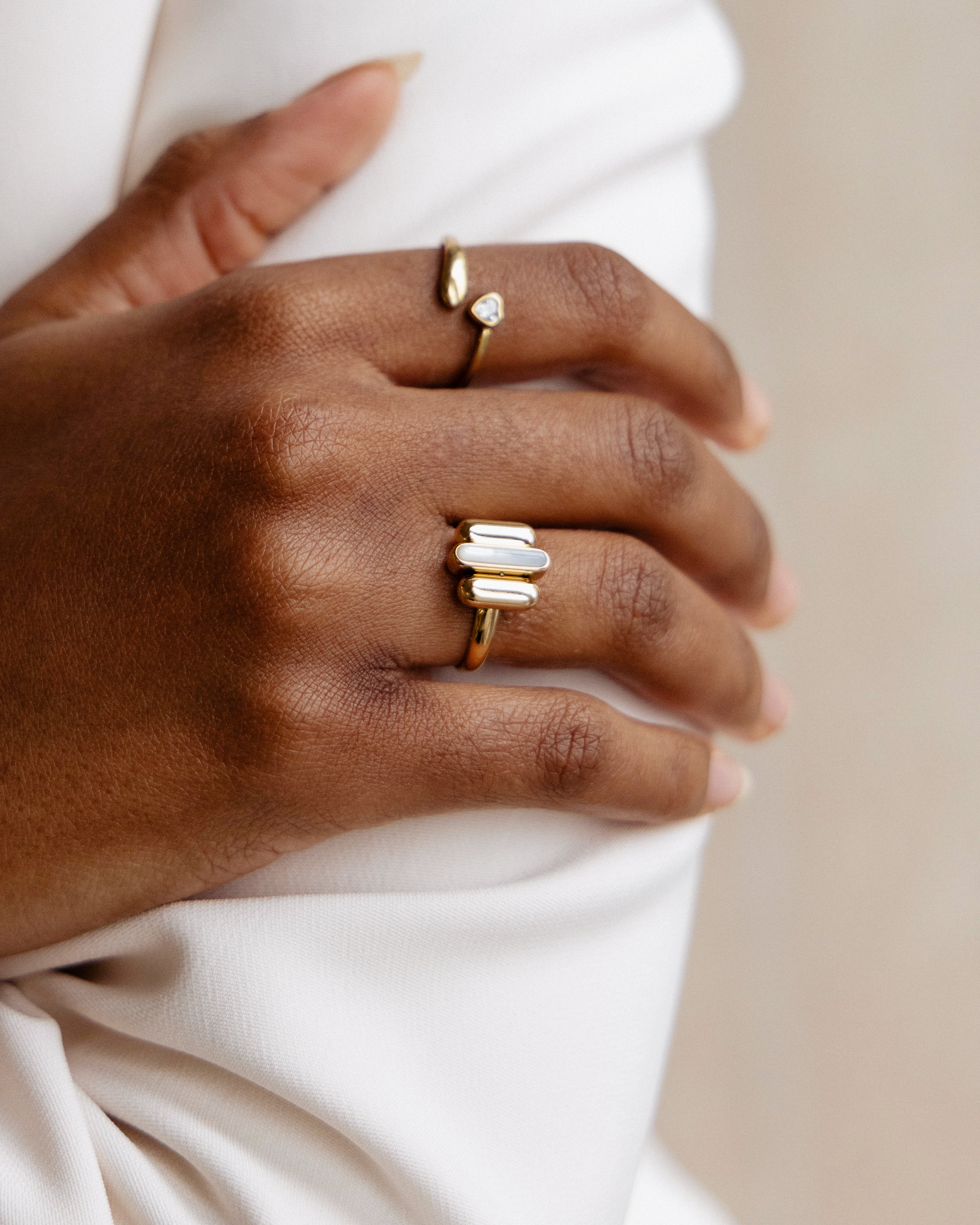 Bague Galileo (Acier doré)