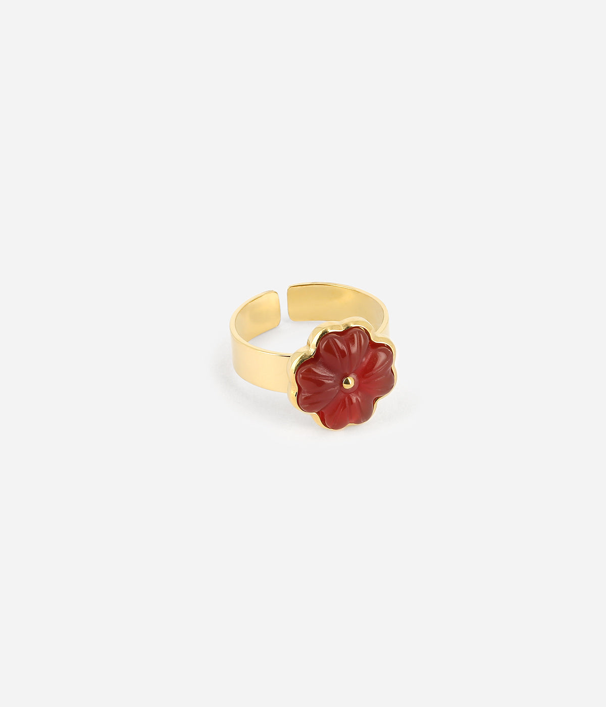 Bague Trifolium (Acier doré)