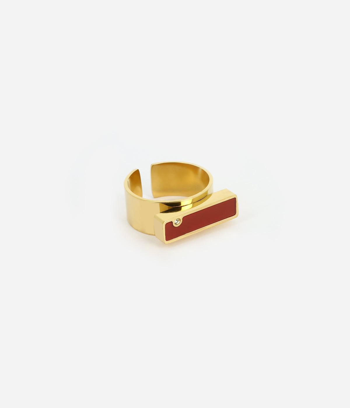 Bague Barrette (Acier doré)