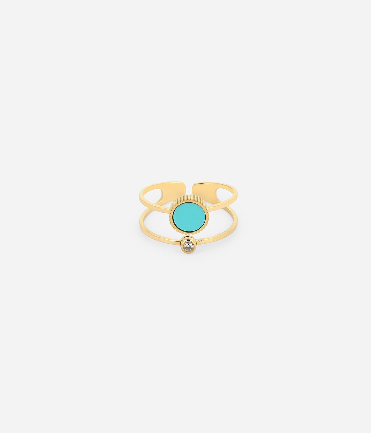 Bague Bulle (Acier doré)