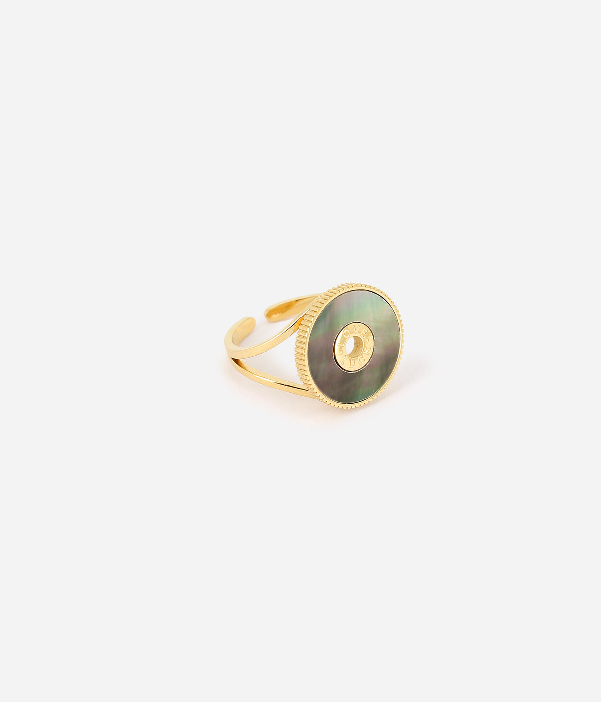 Bague Luck Love (Acier doré)