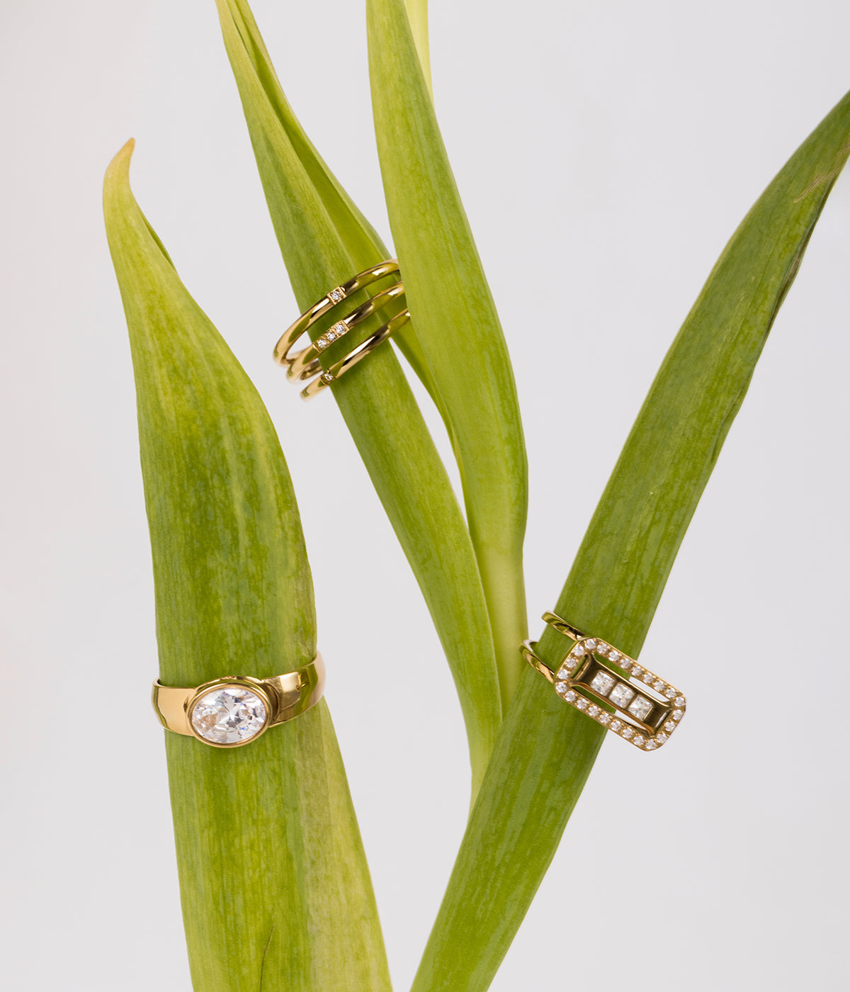 Bague Cléophée (Acier doré)