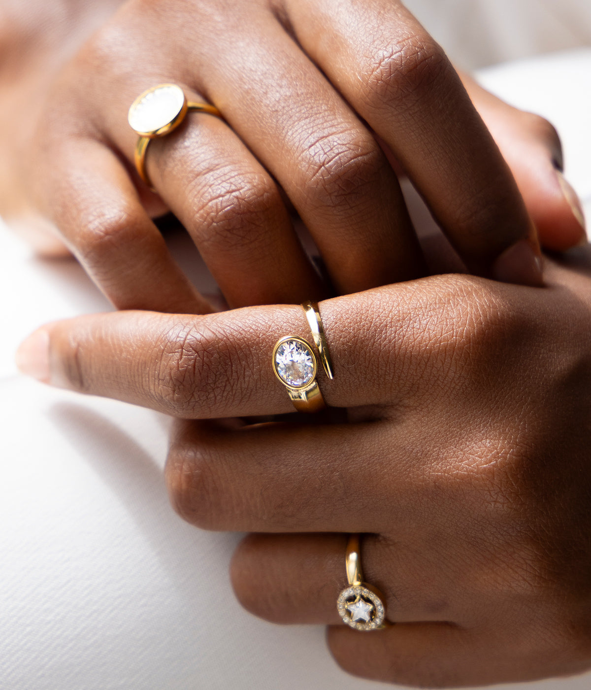 Bague Lunara (Acier doré)