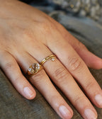 Bague Azuki (Acier doré)