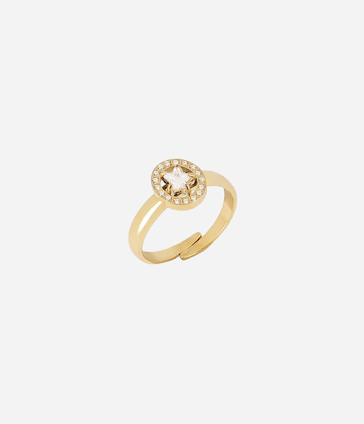 Bague Alvéria (Acier doré)