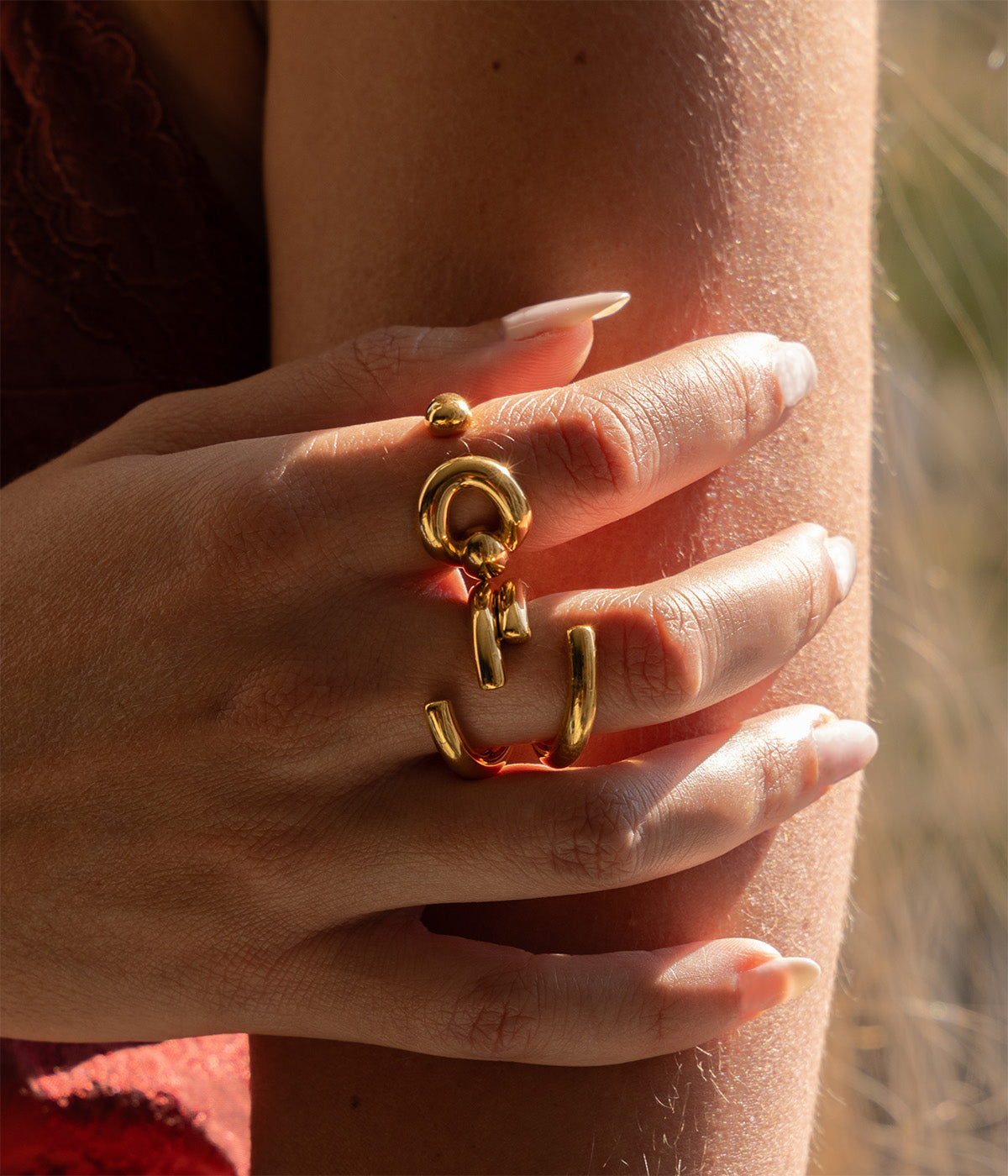 Bague Nita (Acier doré)