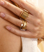 Bague Goustan (Acier doré)
