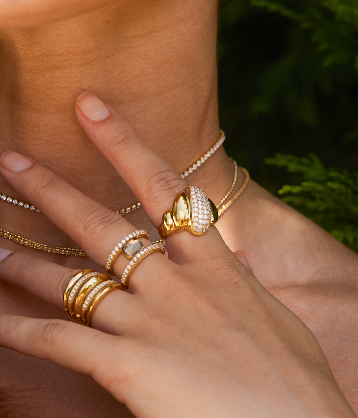 Bague Ethna (Acier doré)