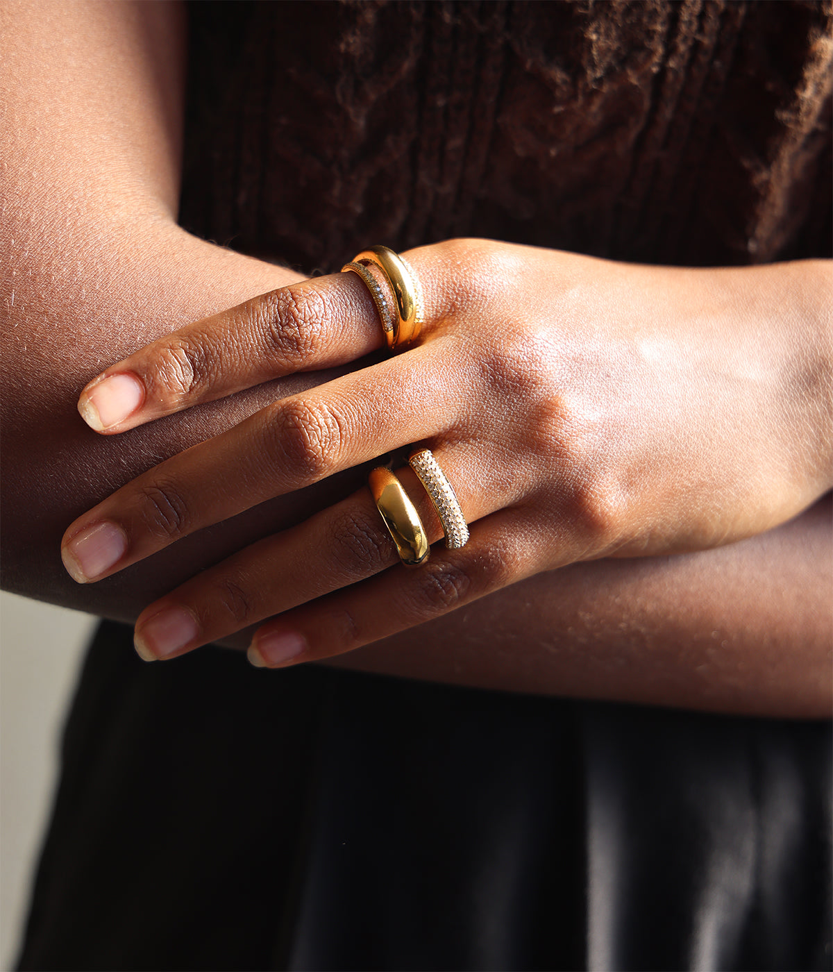 Bague Aleksei (Acier doré)