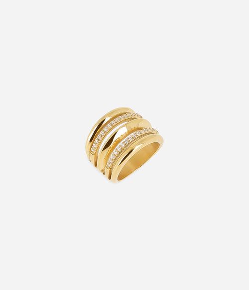Bague Gloriosa (Acier doré)