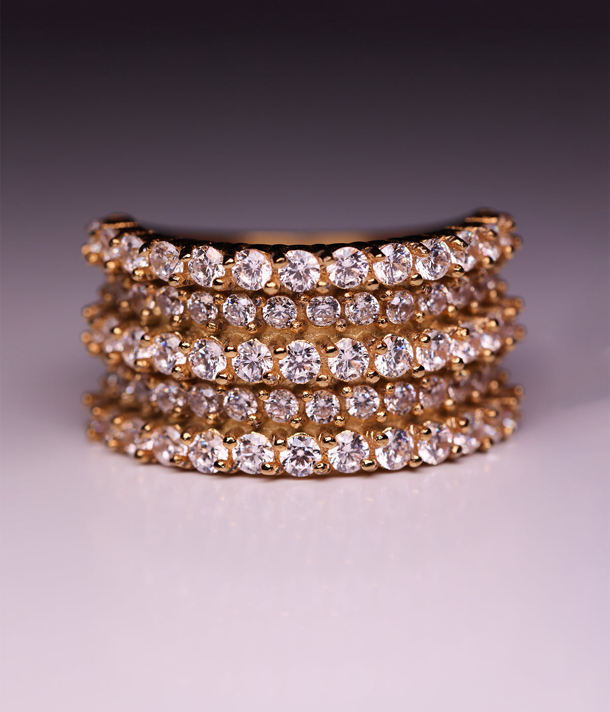 Bague Elaris (Acier doré)