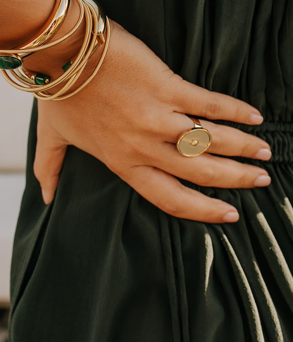 Bague Constance (Acier doré)