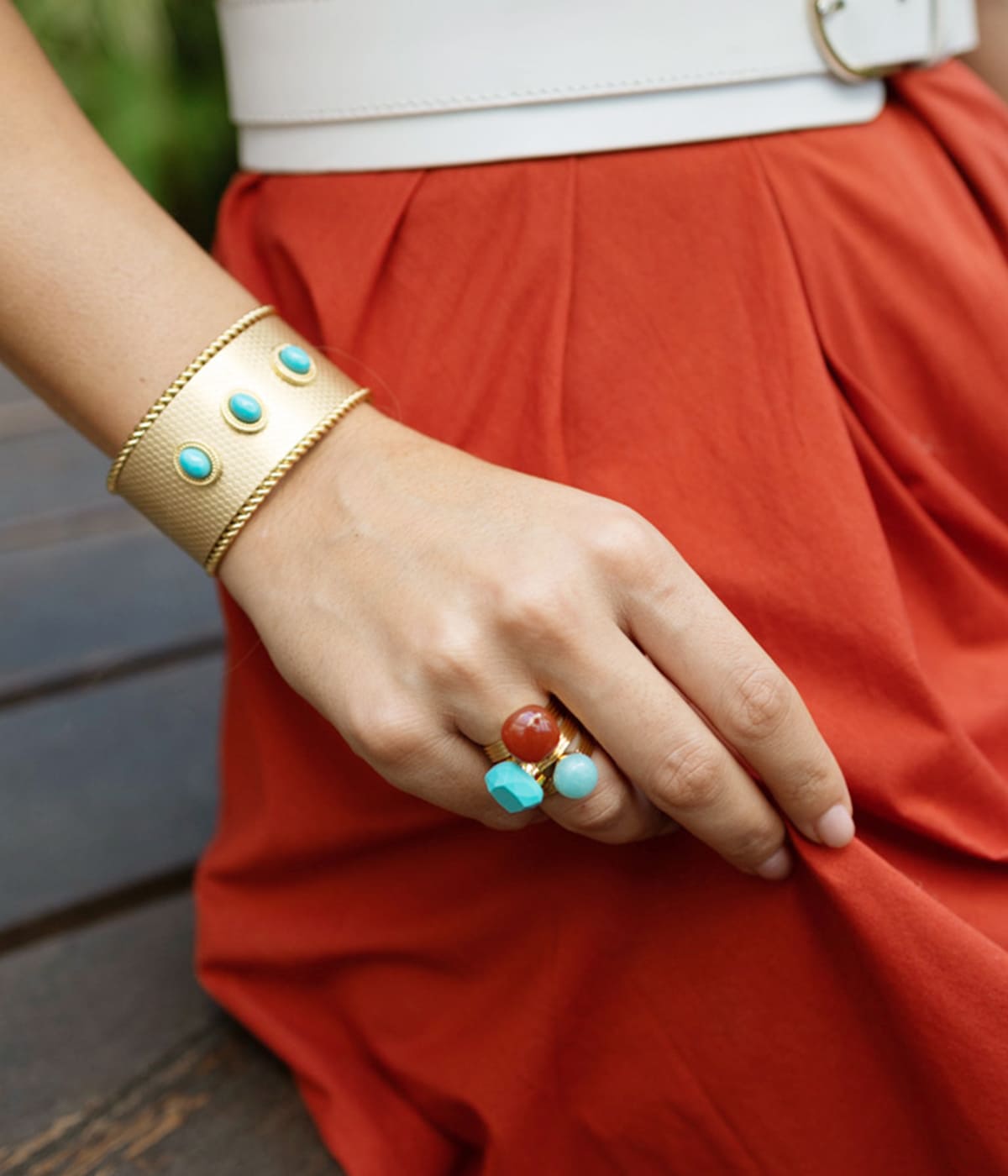 Bague Petra (Acier doré)