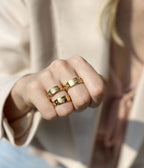Bague Sasta (Acier doré)