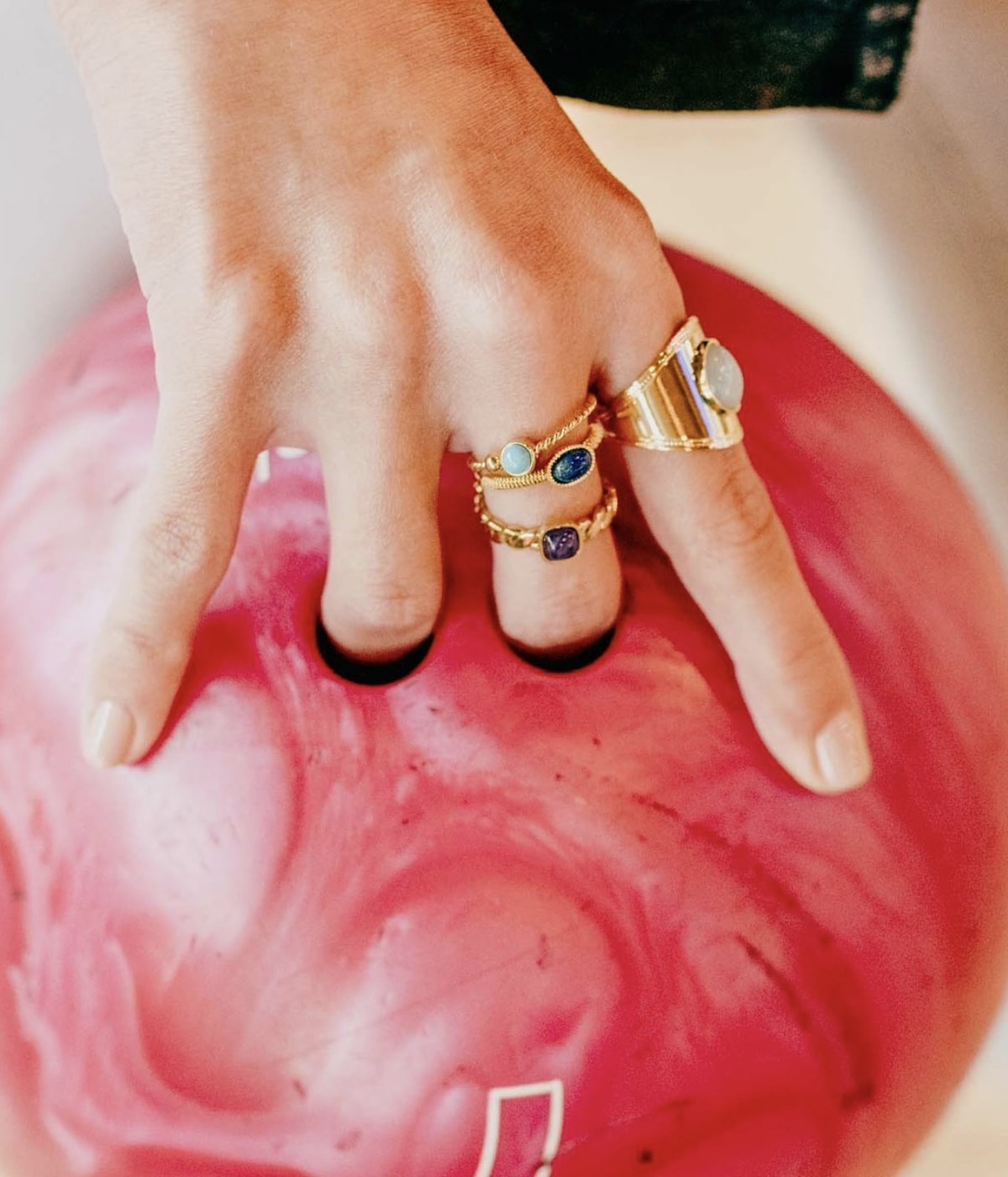 Bague Spoutnik (Acier doré)