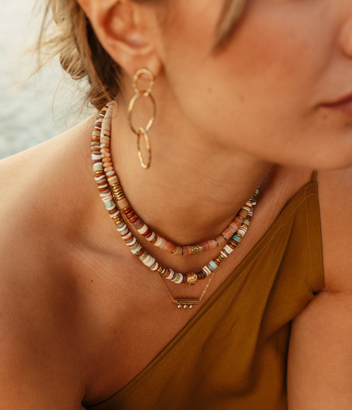Collier Ozalee (Acier doré)