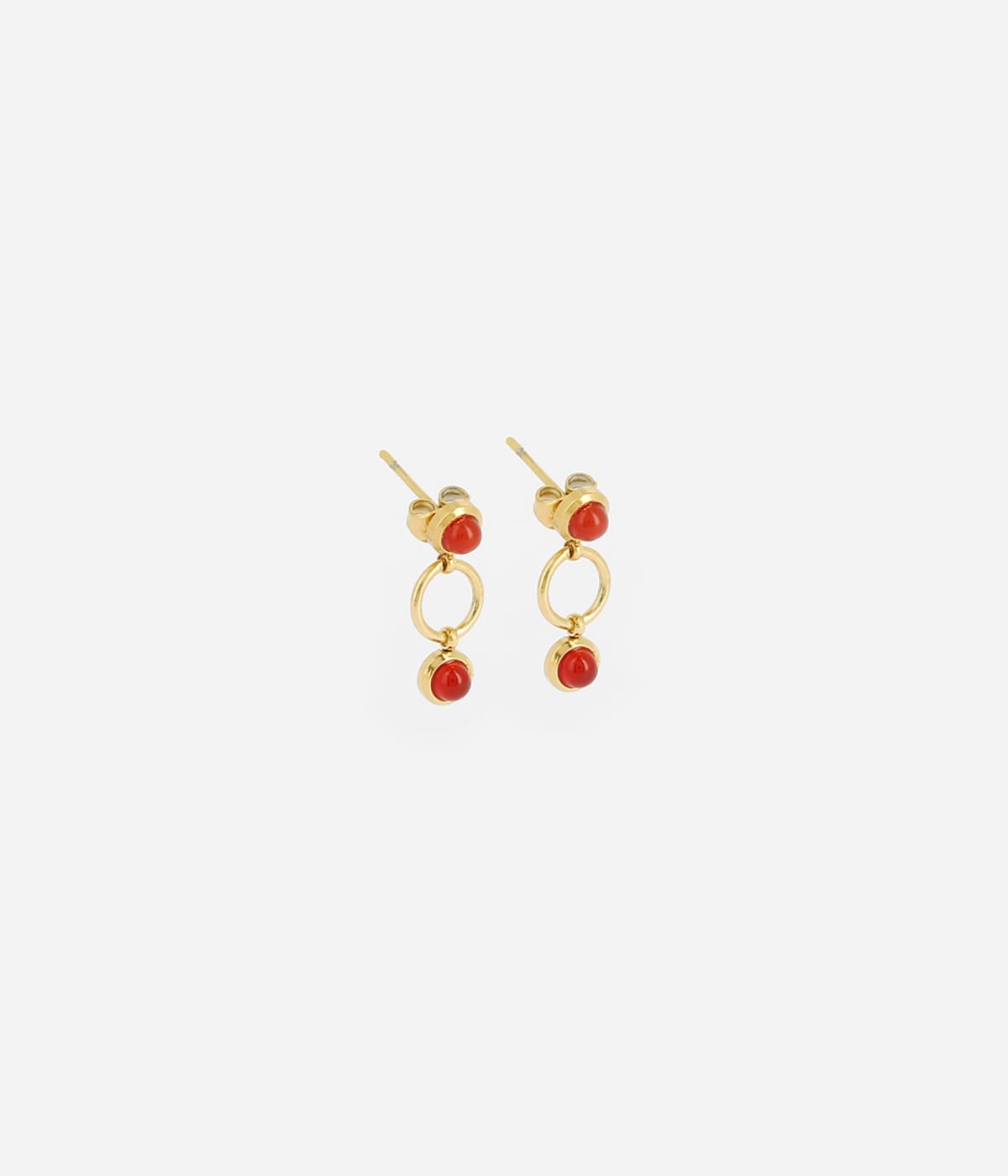 Boucles d'oreilles Ernestine (Acier doré)