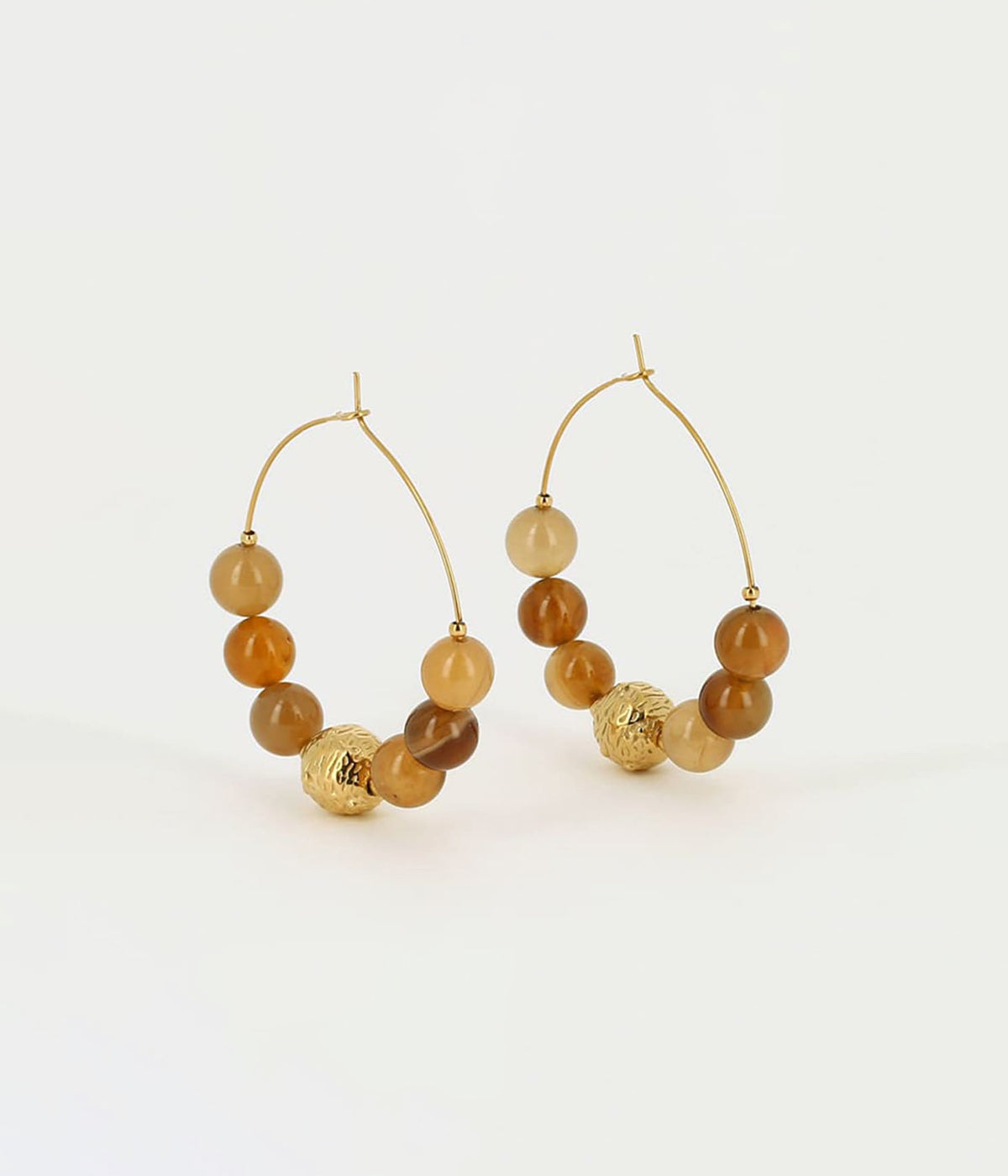 Boucles d'oreilles Esso (Acier doré)