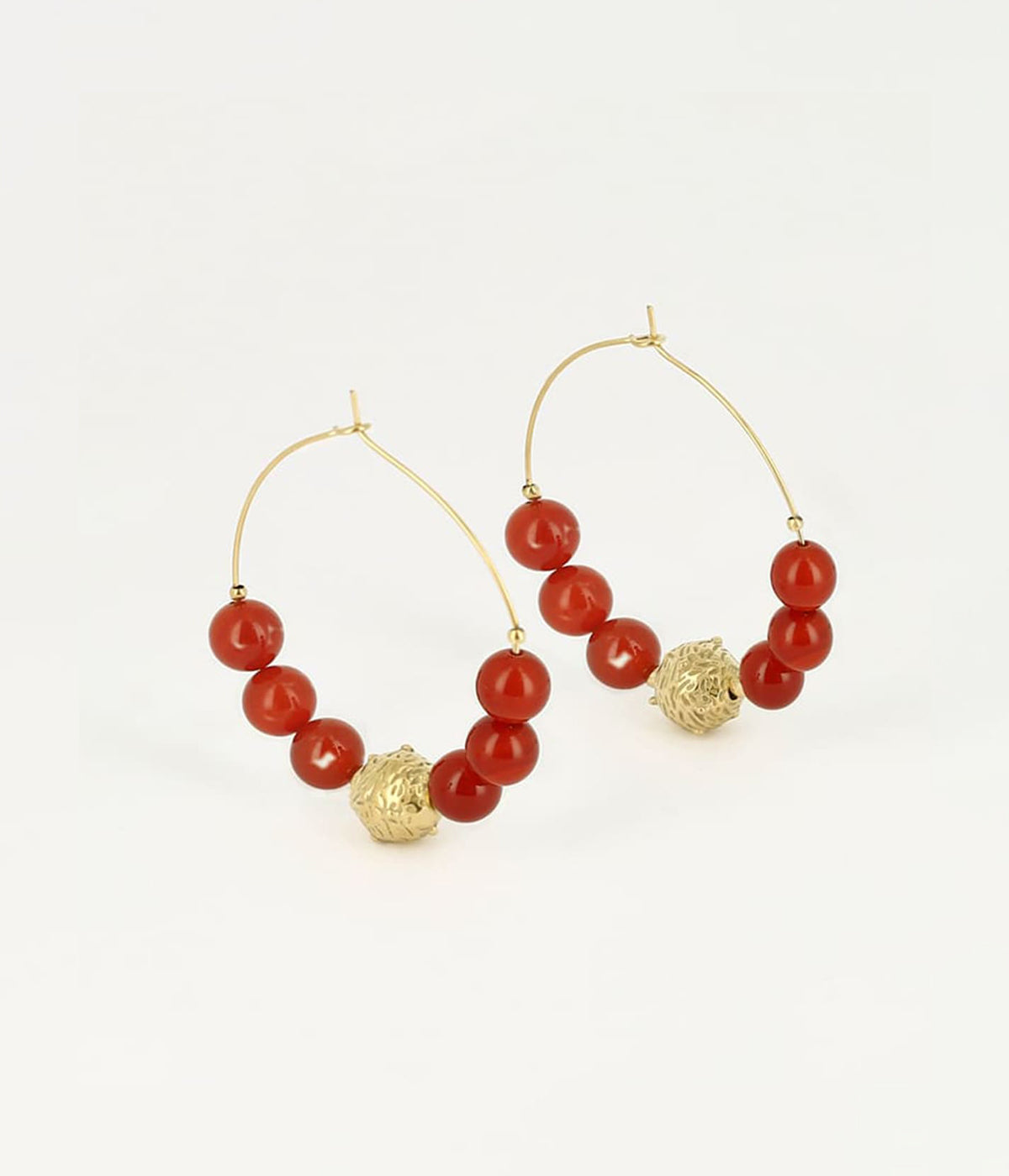 Boucles d'oreilles Esso (Acier doré)
