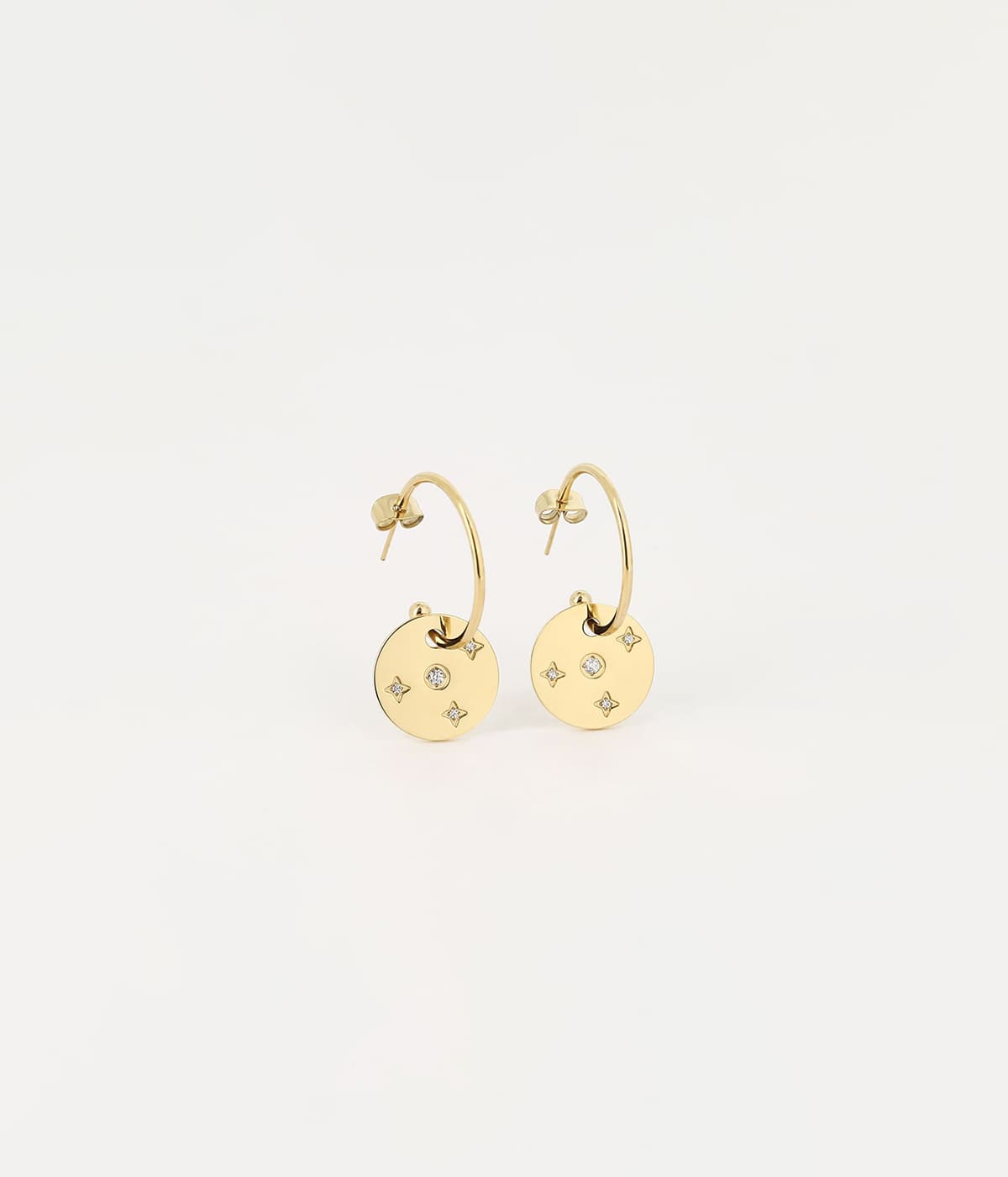 Boucles d'oreilles Freud (Acier doré)