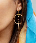 Boucles d'oreilles Georgia (Acier doré)