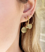 Boucles d'oreilles Gwenn (Acier doré)